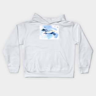 Pelican in flight Kids Hoodie